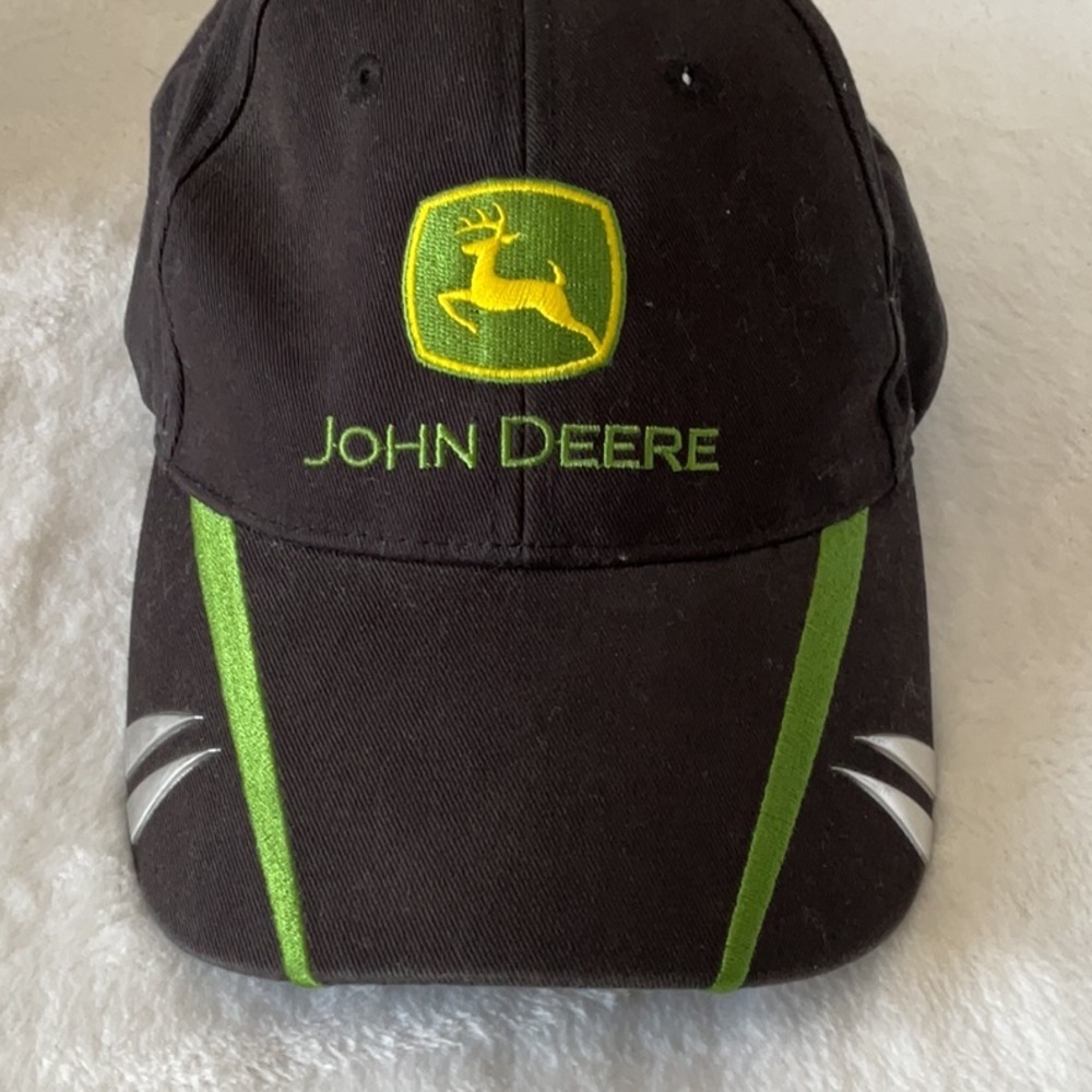 John Deere Black and Green Cap